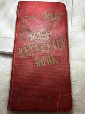 Vintage 1945 RCA Tube Reference Book Radio Vacuum Tube Manual Red Pocket Guide
